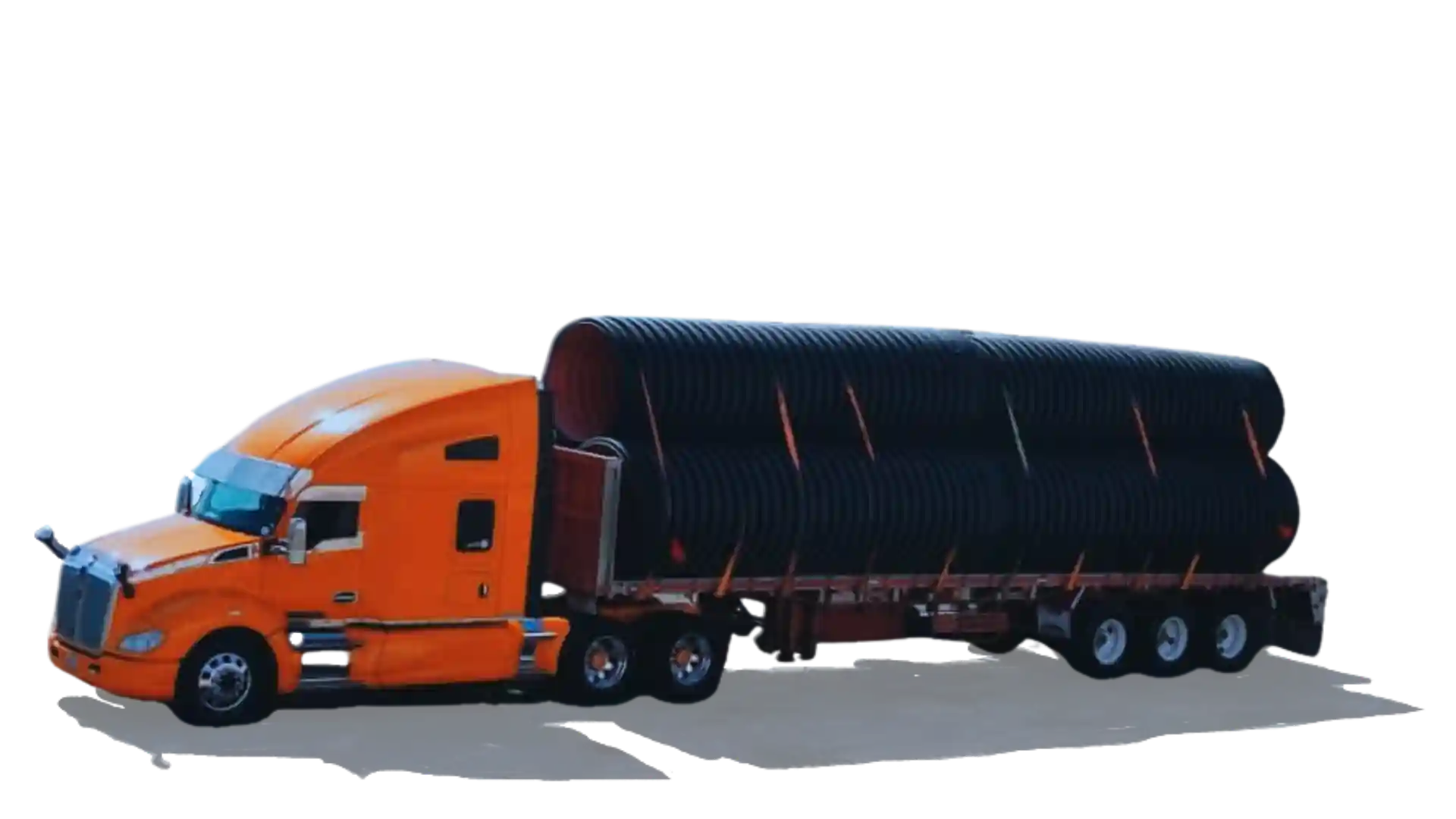 Orange Commercial Truck